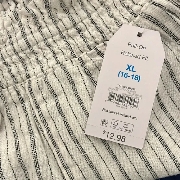 Cream stripe linen short - Picture 2 of 2